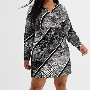 Vero Moda Snake mixed print mini dress